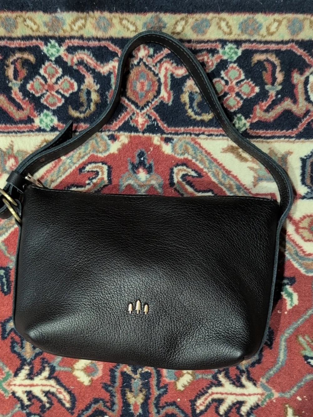 Small Slouchy Bag By Portland Leather Goods In Pebbled Black Leather - Picture 1 of 14